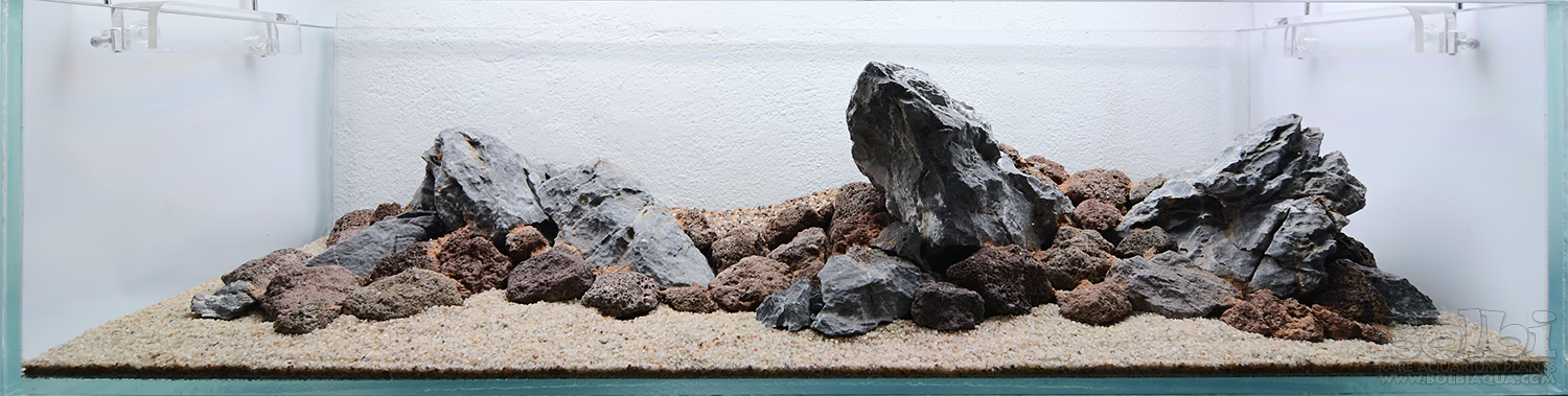 Ancient Stone Glued Aquascape for Nano Aquarium 