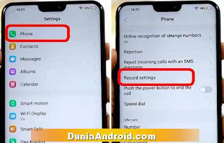 rekam suara percakapan telepon vivo v9