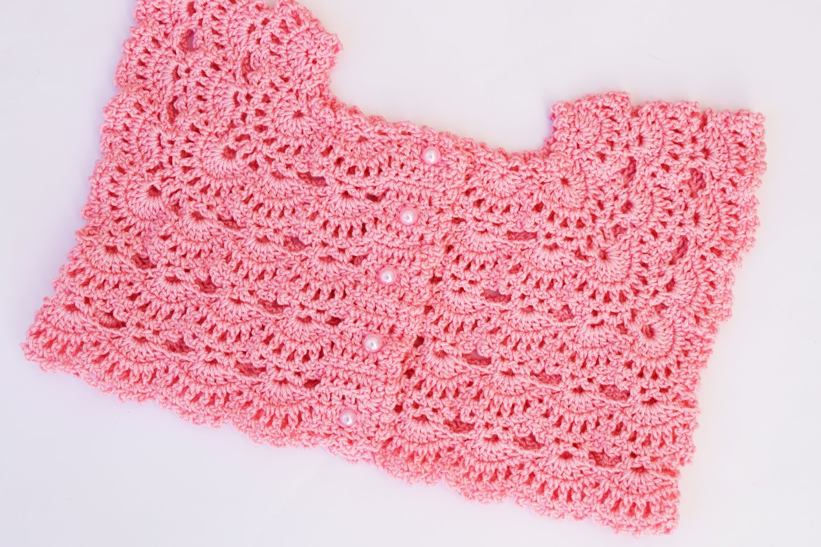 Canesú rosa a crochet y