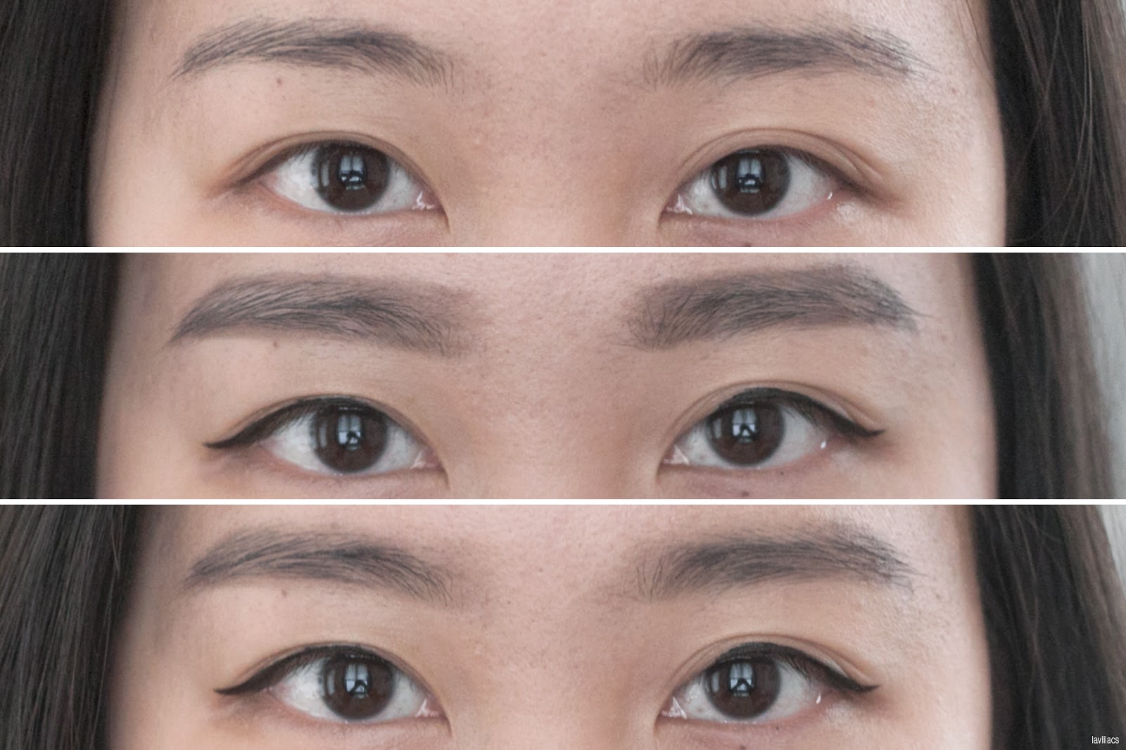 lavlilacs shu uemura brow sword eyebrow pencil seal brown swatch on brows