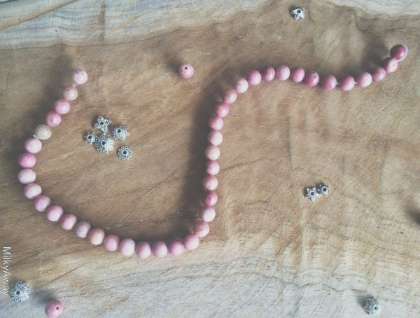 Perles en pierres naturelles de Rhodonite My Roller Stone