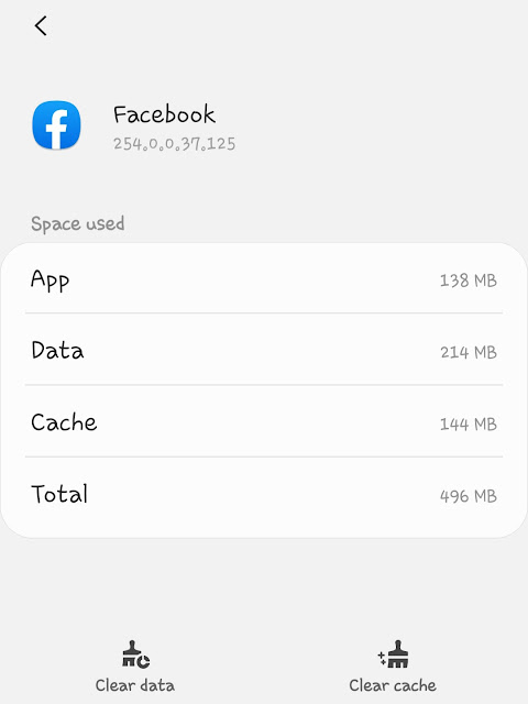 Delete app's cached data