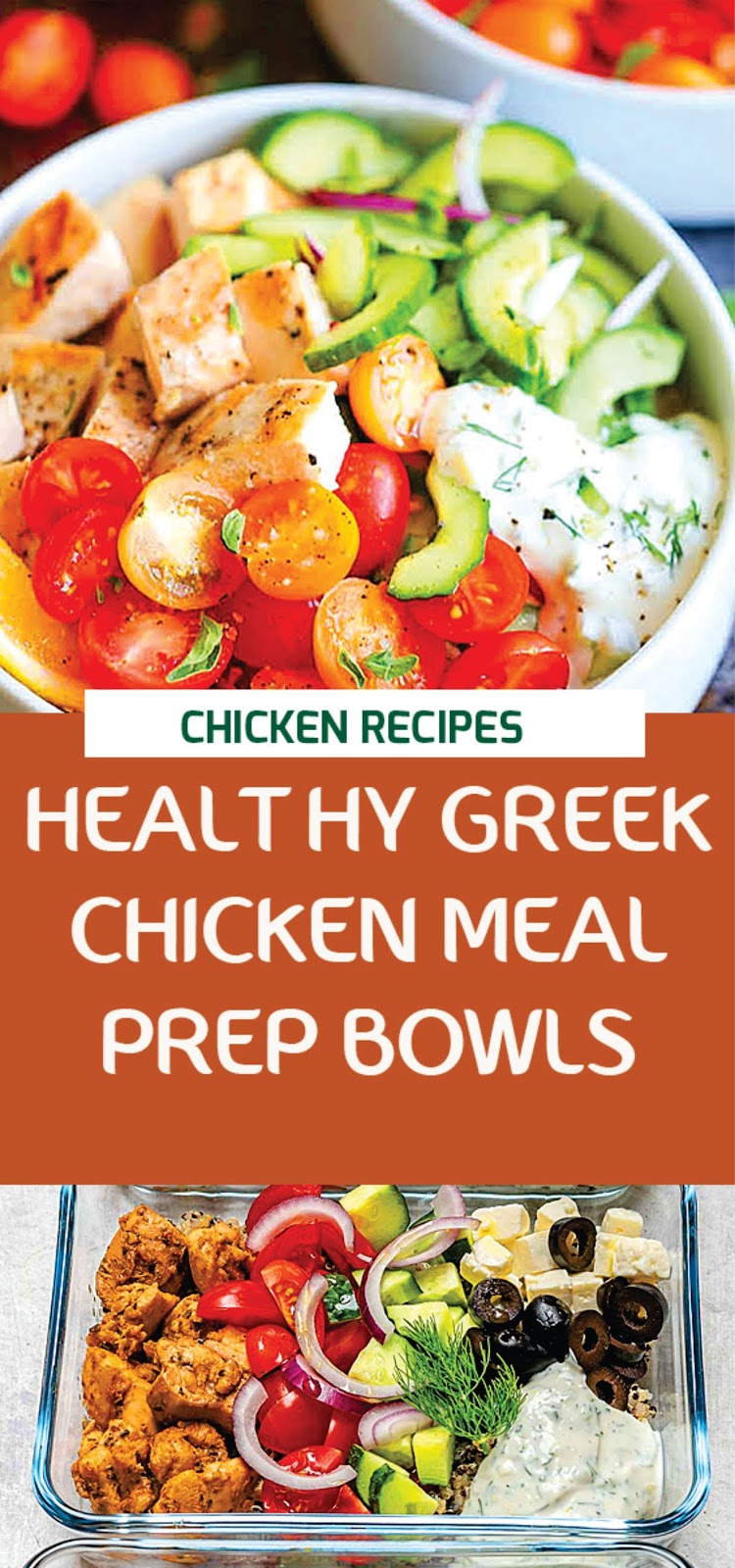 HEALTHY GREEK CHICKEN MEAL PREP BOWLS