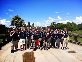 Australian team at Angkor Wat temple