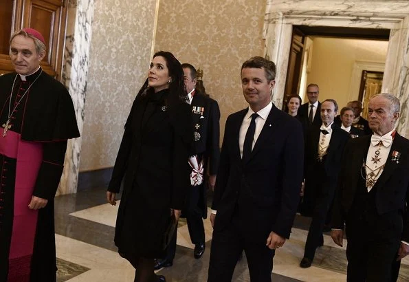 Crown Prince Frederik and Crown Princess Mary received by Pope Francis. Crown Couple visited Hospital Bambino Gesu