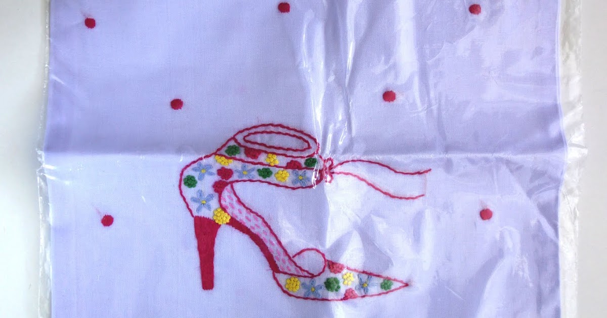 blah to TADA! Embroidered Shoe Bags