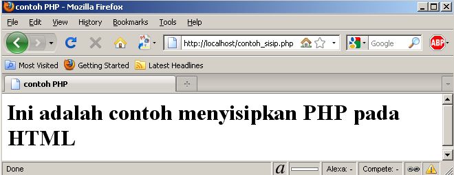 samsoleh: Memasukkan sintak PHP ke dalam HTML