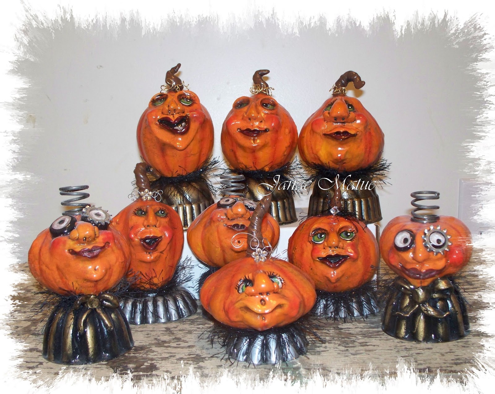 to The Country Hollow�s blog! Sculpted Halloween Gourds