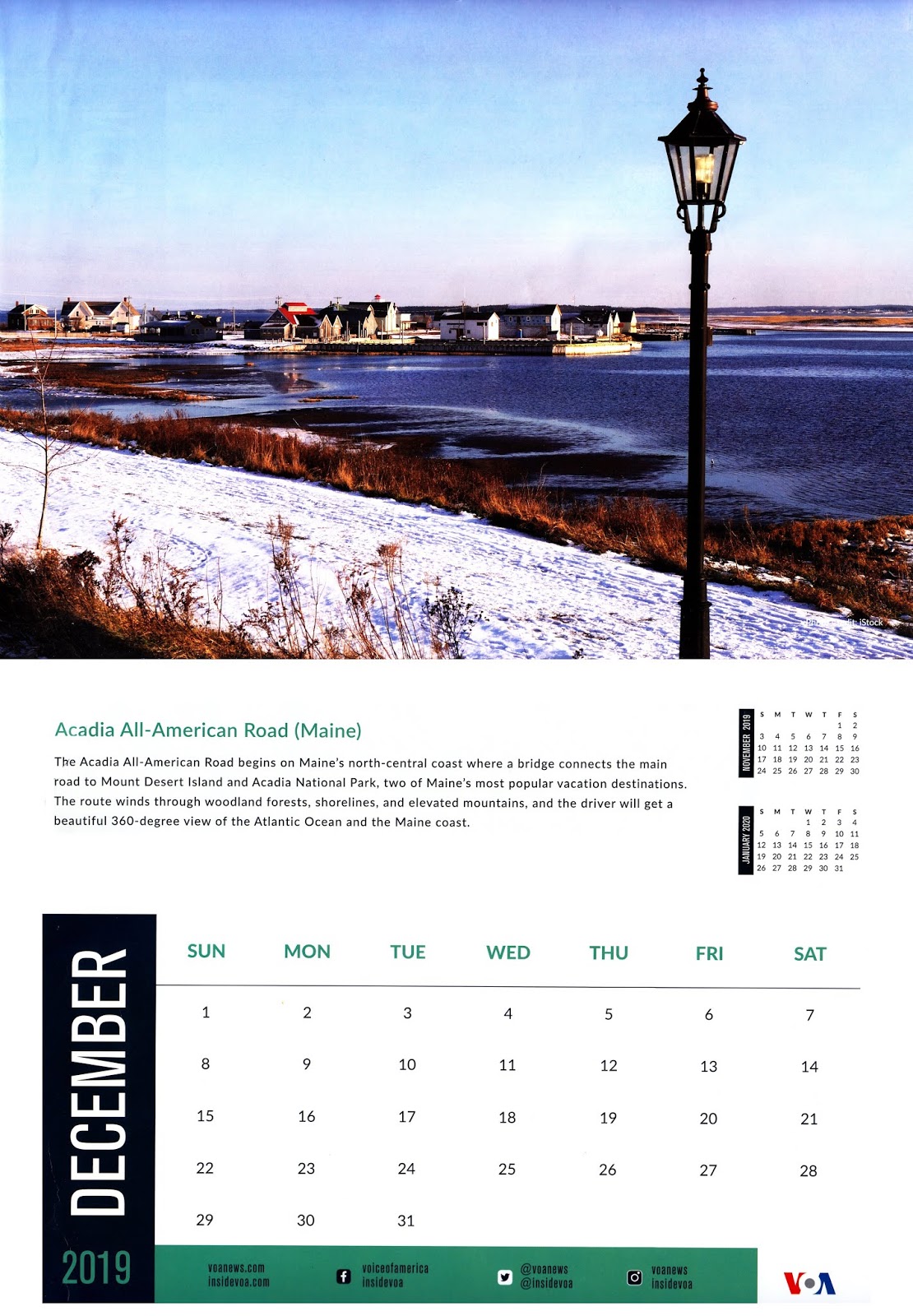 SOUTH EAST ASIA DXING Voice of America Calendar 2019 for December