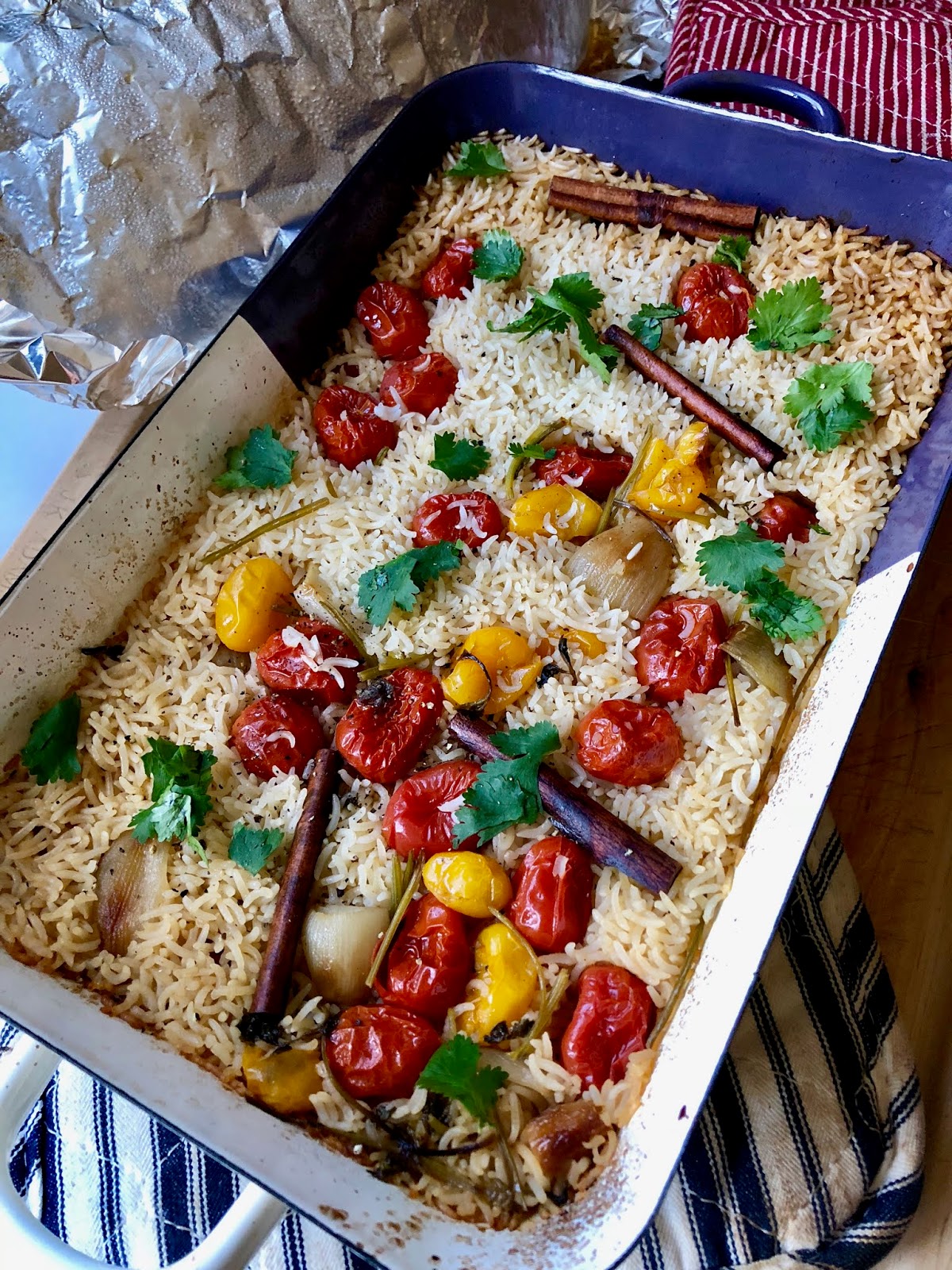 OMG Ottolenghi's Baked Rice w/ Tomatoes & Cinnamon