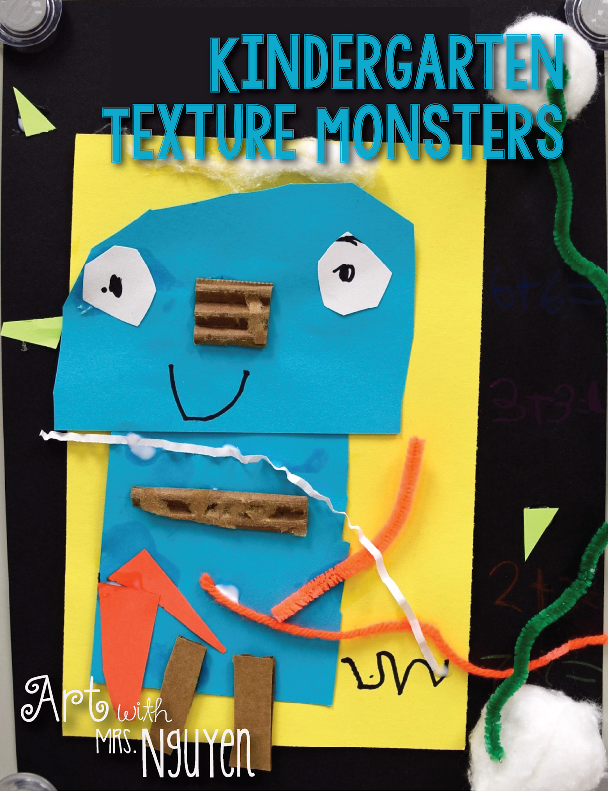 Kindergarten Texture Monsters (K) Art with Mrs. Nguyen