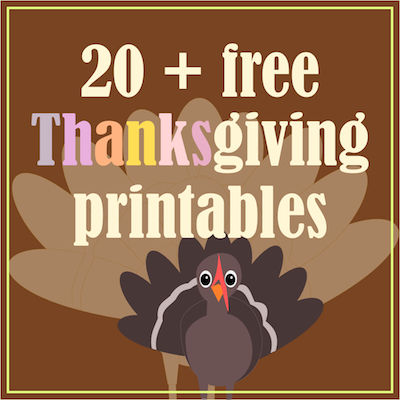 20+ free Thanksgiving printables - Thanksgiving Druckvorlagen