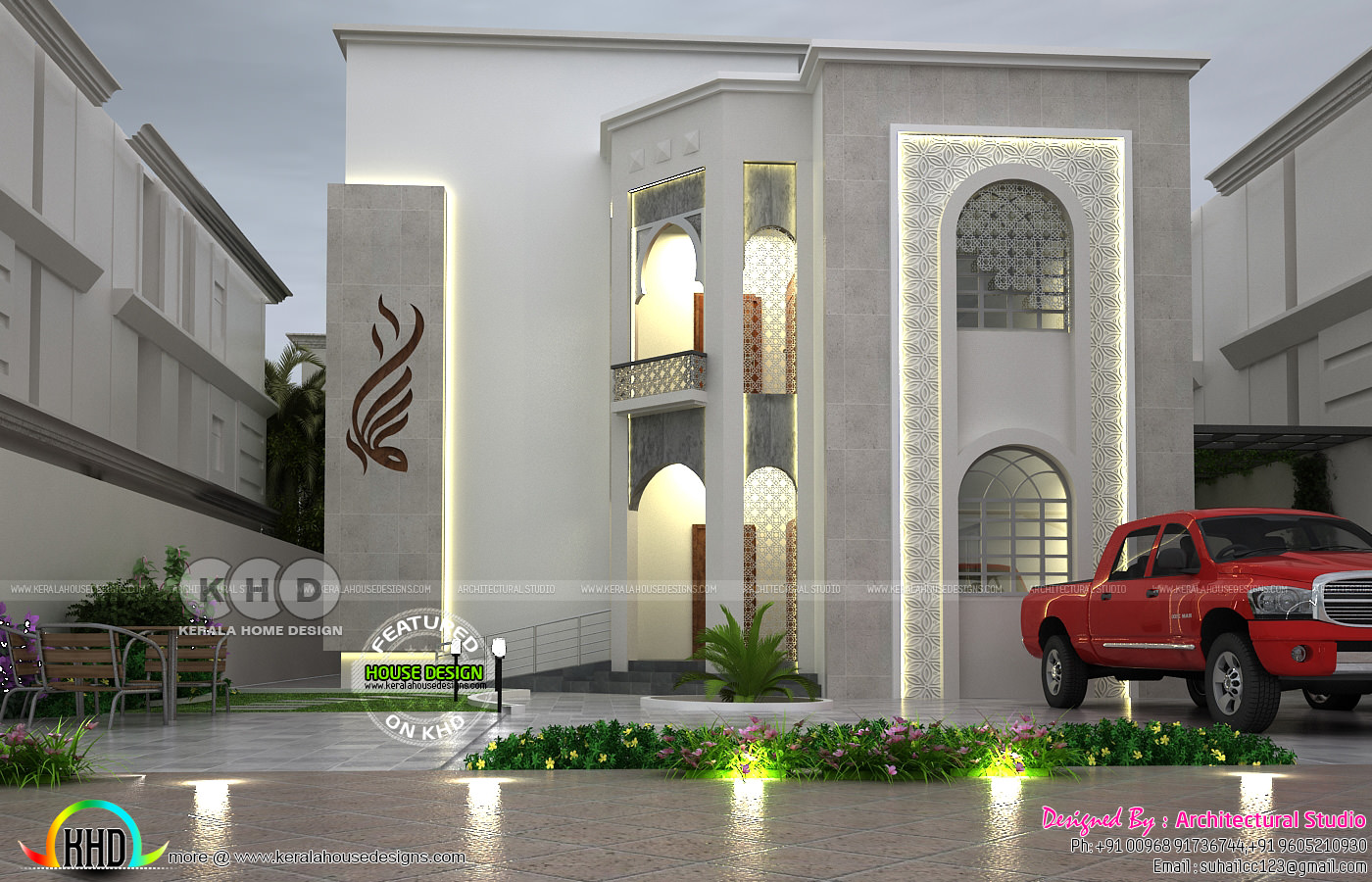 4306 sqft Arabian model house with interiors Kerala home design and