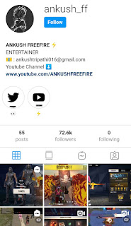 ankush free fire instagram id