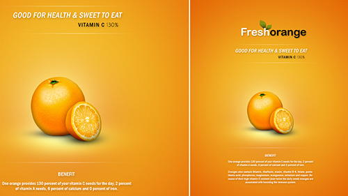 Photoshop Tutorial Clean And Minimal Poster Fresh Orange