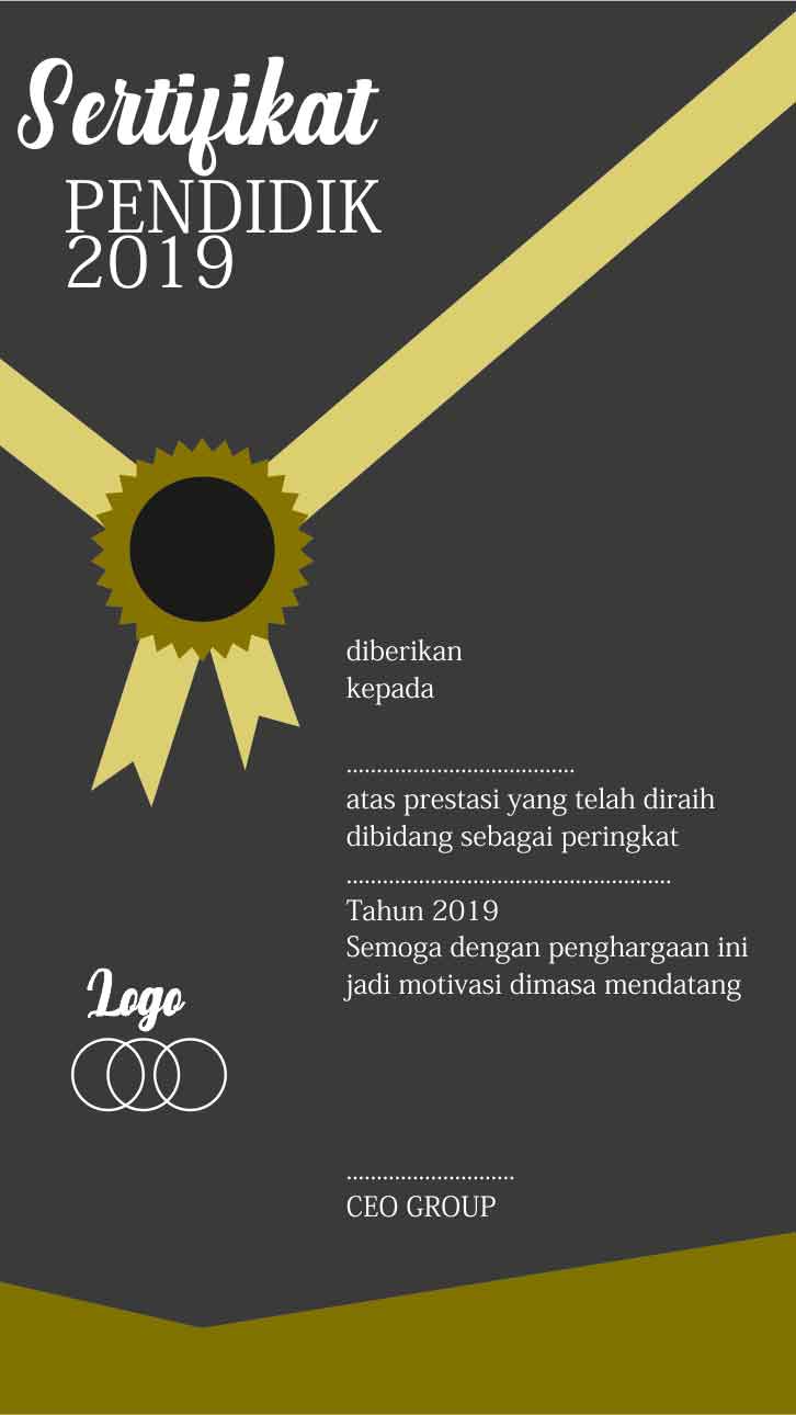 Contoh Desain Piagam, Sertifikat Keren Untuk Sekolah dan Perusahaan