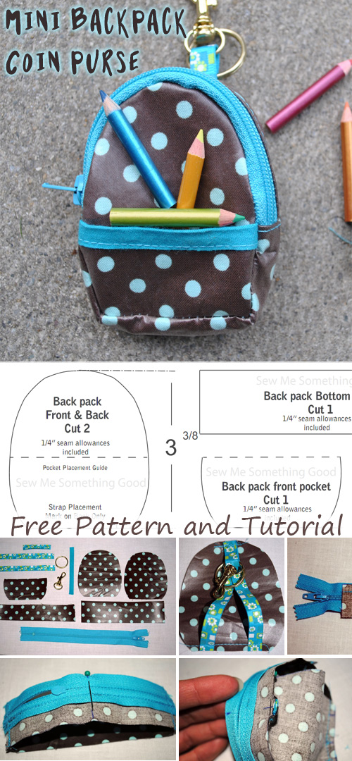Mini Backpack Coin Purse Pattern - FREE and Easy!