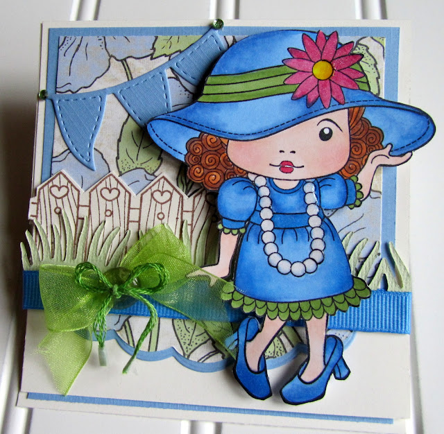 Scrap-junkie: Easel Birthday Card Featuring Dress Up Marci