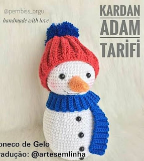 PATRON GRATIS MUÑECO DE NIEVE AMIGURUMI 46142