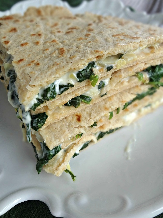 The Cooking Actress Spinach & Artichoke Quesadillas