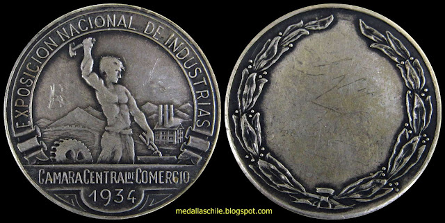 Medallas Cámara Central de Comercio  EXPOSICION NACIONAL DE INDUSTRIAS