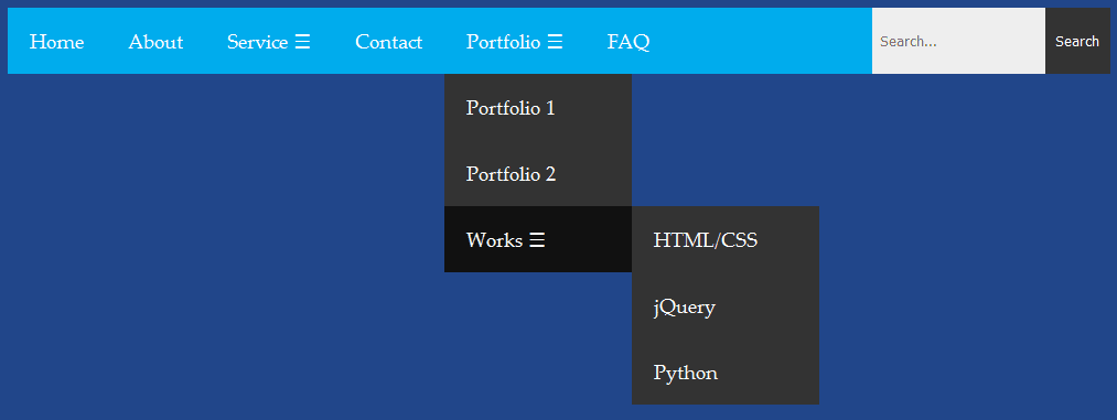 membuat resposnsive dropdown menu