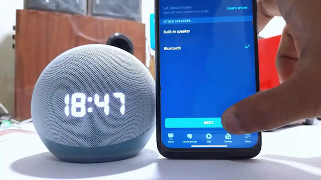 click on bluetooth option and then next How to Connect Echo Dot 4th gen with Other Speaker by Bluetooth