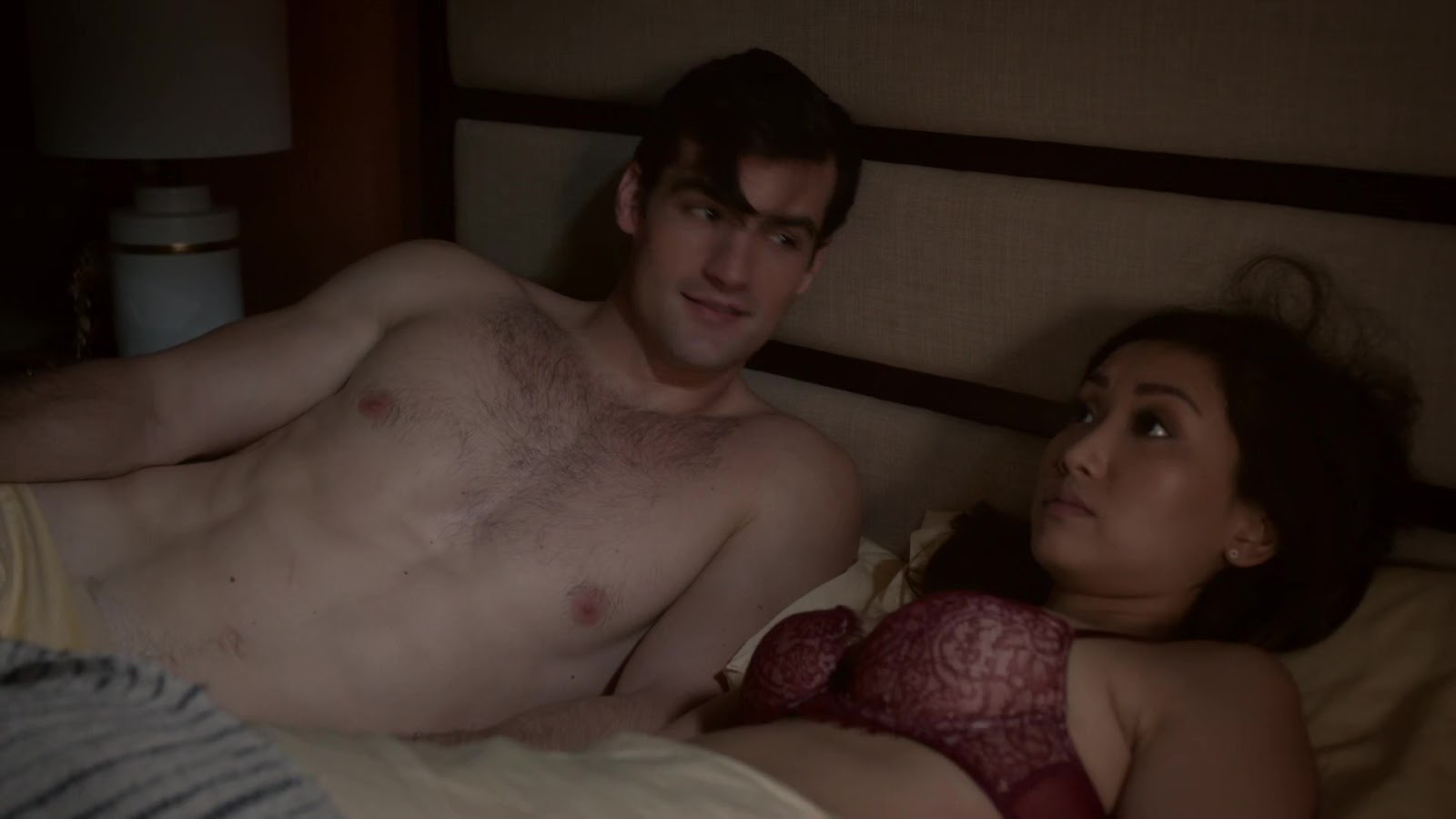 Caleb Alexander Smith shirtless in Station 19 1-02 "Invisible To Me&qu...