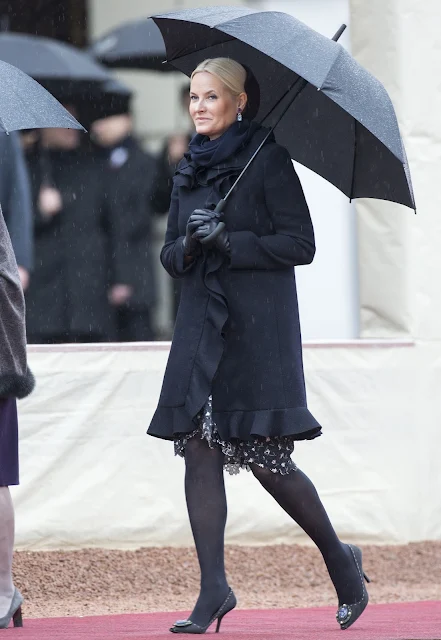 King Harald V and Queen Sonja of Norway, Crown Prince Haakon of Norway and Crown Princess Mette-Marit of Norway