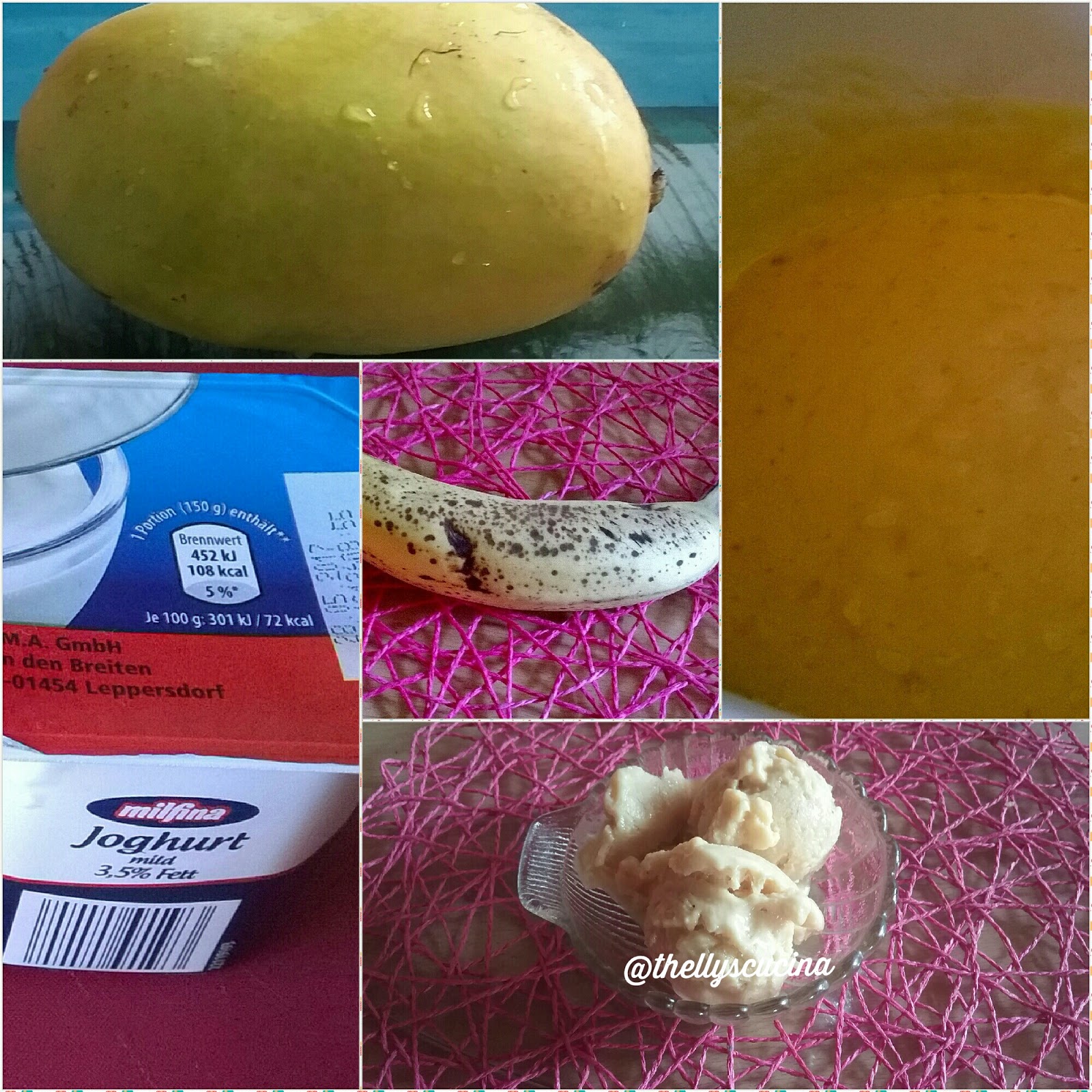 Thellys Cucina International Homemade Mango Banana Ice Cream