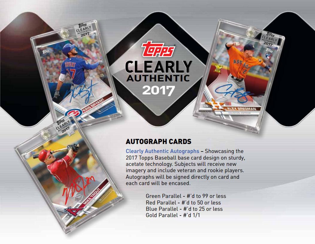 Sports Cards Plus Store Blog 2017 TOPPS CLEARLY AUTHENTIC BASEBALL delivers AARON JUDGE and