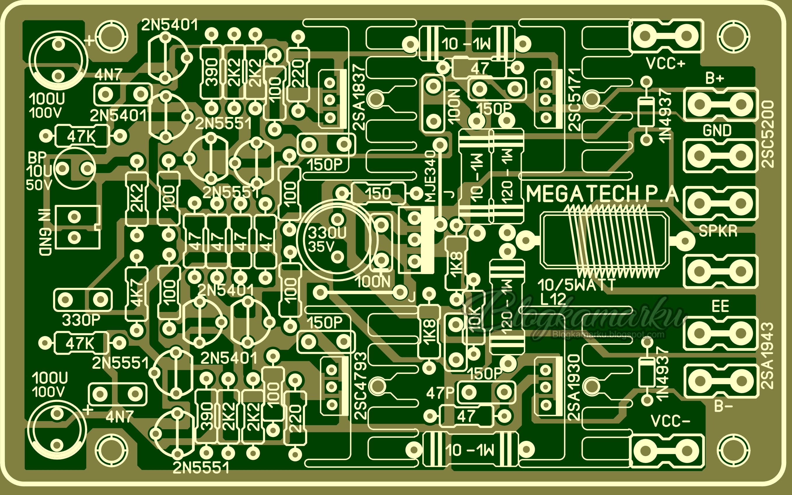 PCB LAYOUT POWER MEGATECH UNTUK SOUND LAPANGAN – BLOGKAMARKU