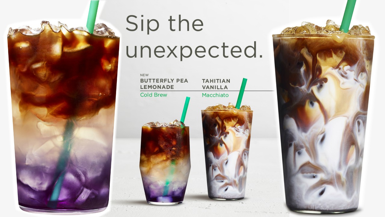 Starbucks introduces a color-changing Cold Brew coffee lemonade