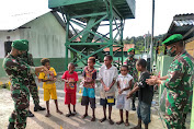 Anak-anak di Perbatasan Indonesia-Papua Nugini pun Tak Luput dari Sosialiasi Protokol Kesehatan