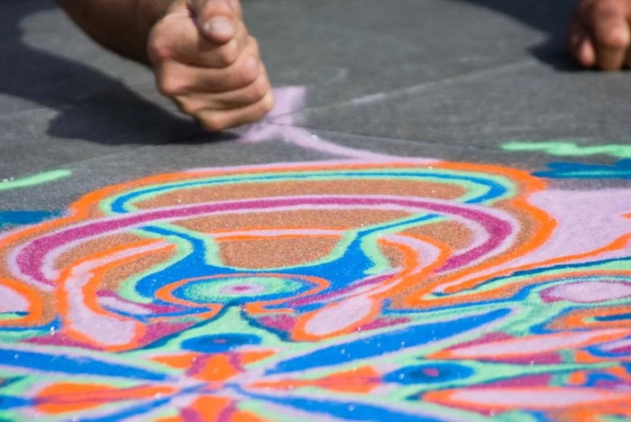 Sand Painting. 