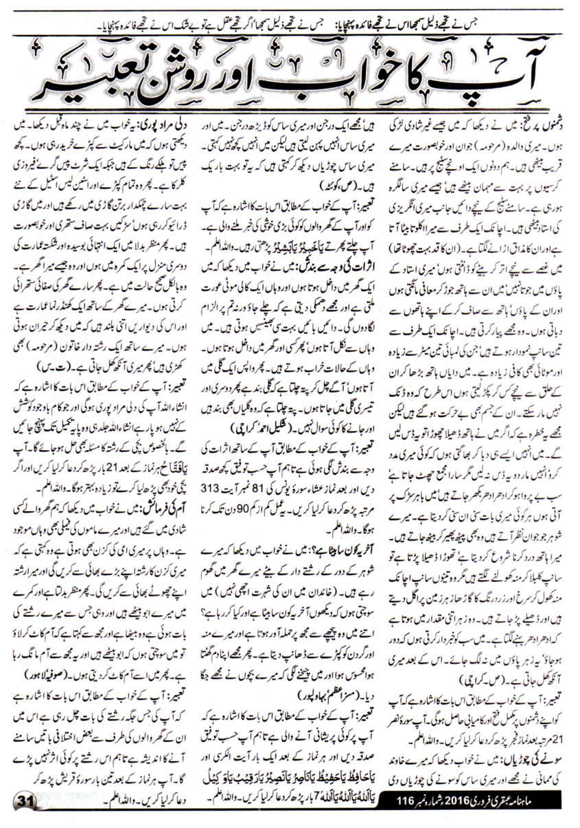 Page 31 Ubqari Magazine February 2016 Page 31 Ubqari Magazine February 2016