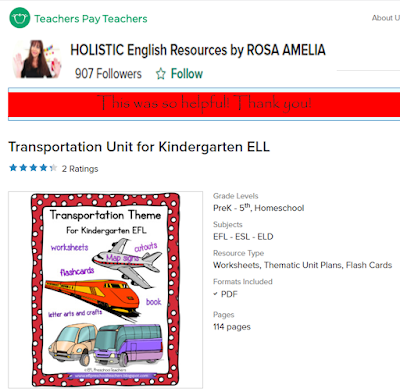 land or transportation activitioes for kindergarten