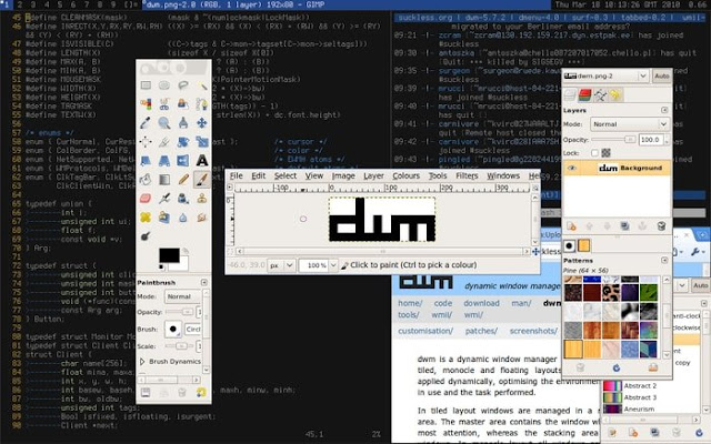 مدير نوافذ لينكس dwm مدير نوافذ لينكس dwm