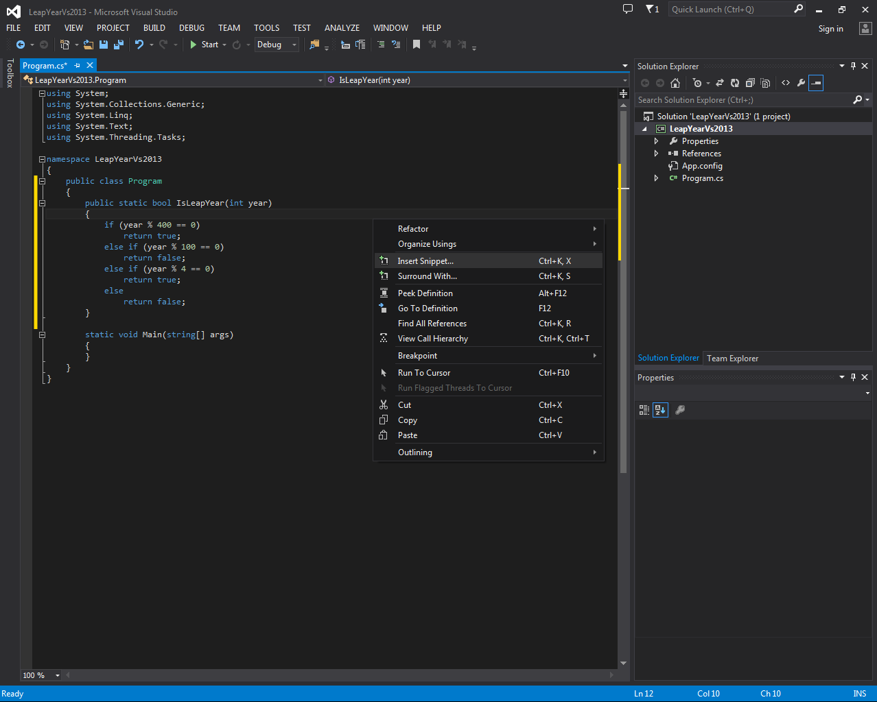 Programmer's Ranch Unit Tests, The Visual Studio Way