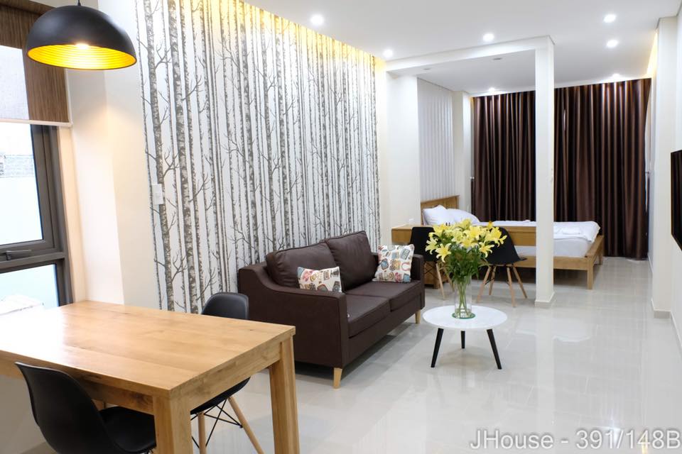 Nội thất căn hộ dịch vụ cao cấp Jhouses 391 Trần Hưng Đạo Quận 1