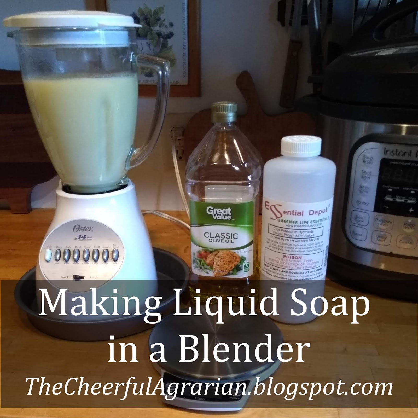 The Cheerful Agrarian Making Liquid Hand Soap in a Blender (Just Two