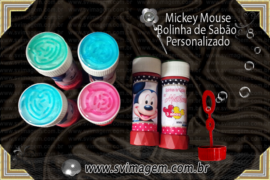 Bolinha De Sabao Personalizada No Tema Mickey Mouse - bolinha de sabao de minino brawl stars