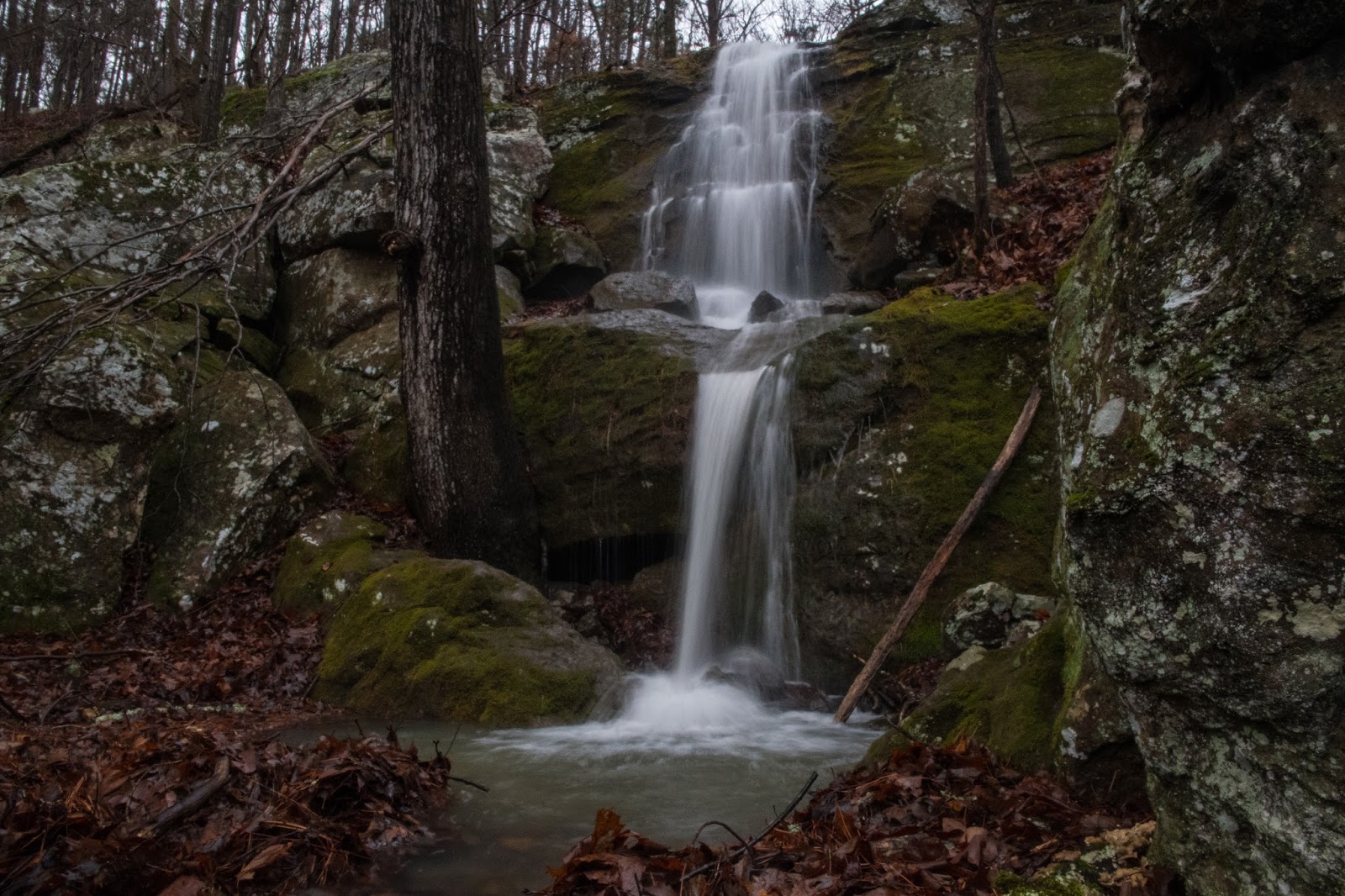 Rick's Hiking Blog Grapevine Shelter waterfalls, Blue Hole Special