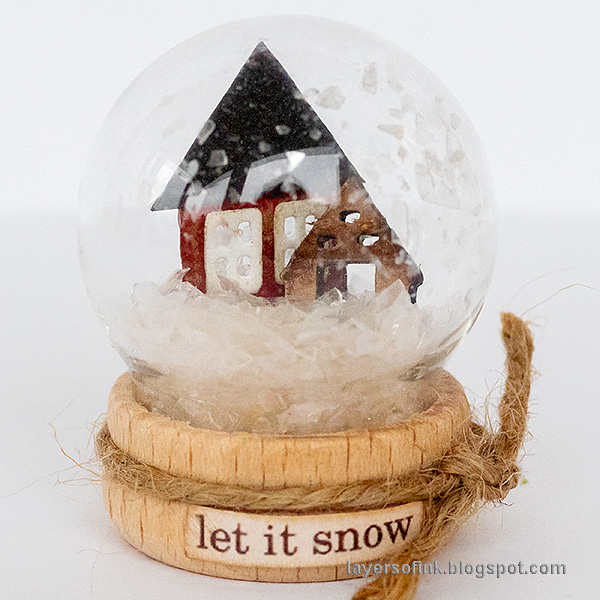 Layers of ink - Winter Cottage in a Snowglobe by Anna-Karin Evaldsson.