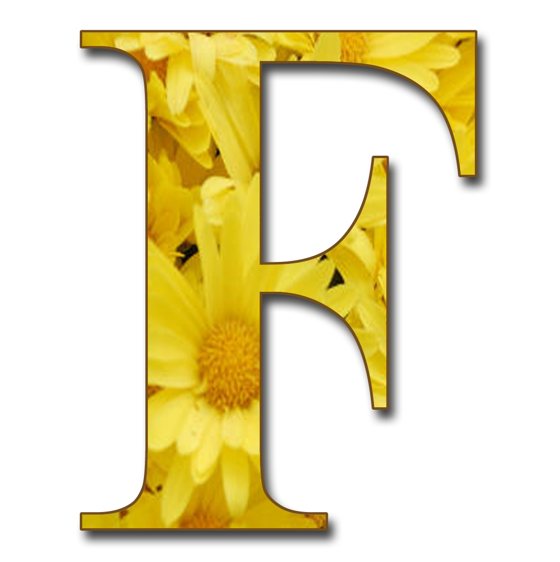 GRANNY ENCHANTED'S BLOG Free Yellow Floral Alphabet