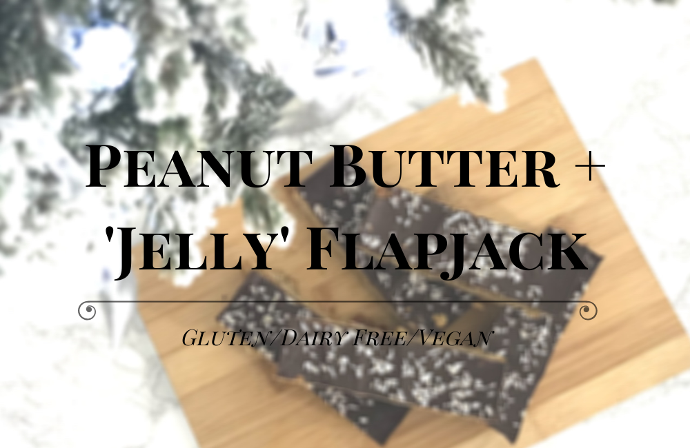 Peanut Butter and Jelly Flapjack | Gluten, Dairy Free and Vegan