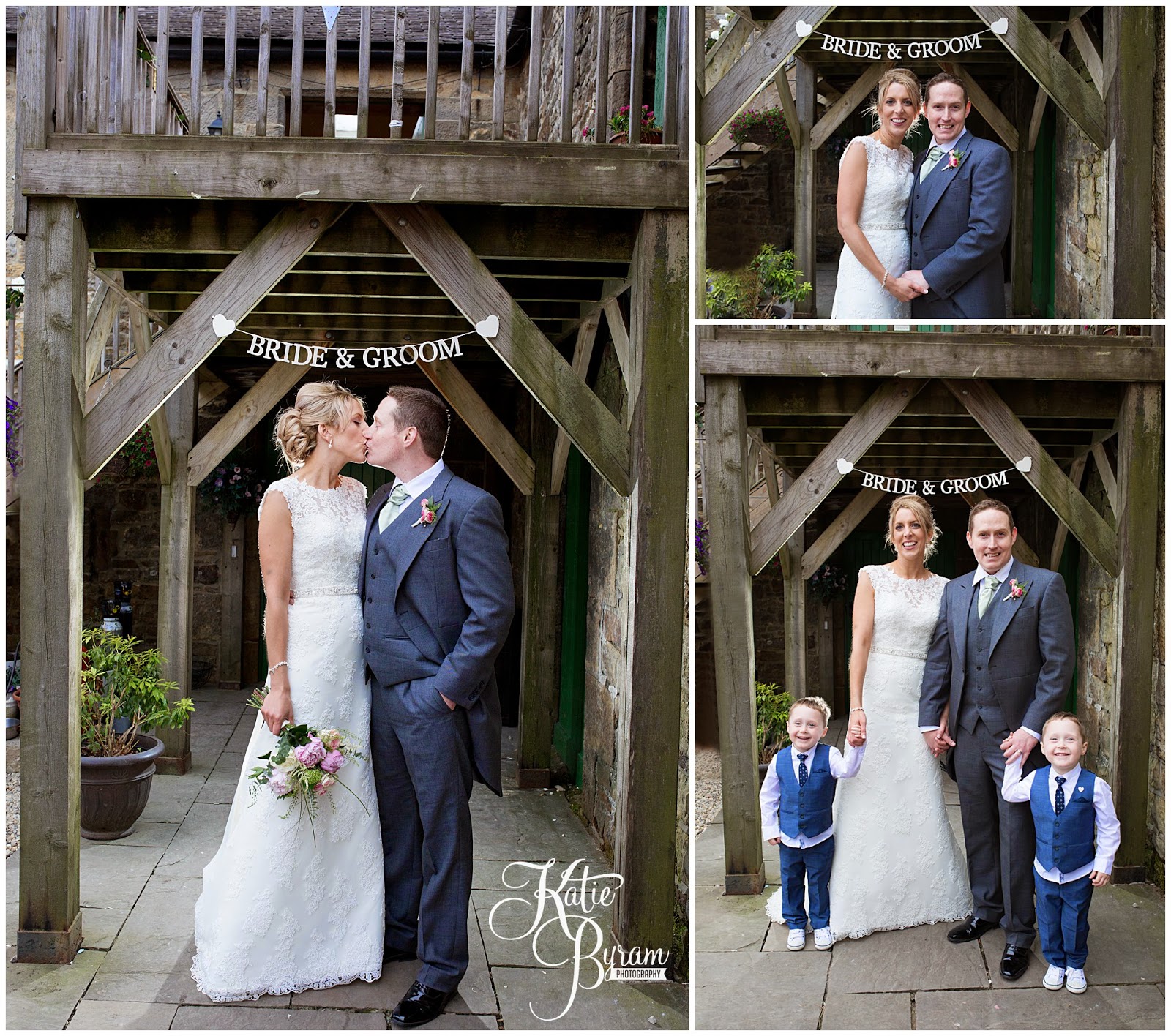 high house farm brewery, healey barn, high house farm wedding, matfen wedding, matfen brewery, quirky wedding venue, northumberland, katie byram photography, hay bales wedding, bride and groom, farm wedding