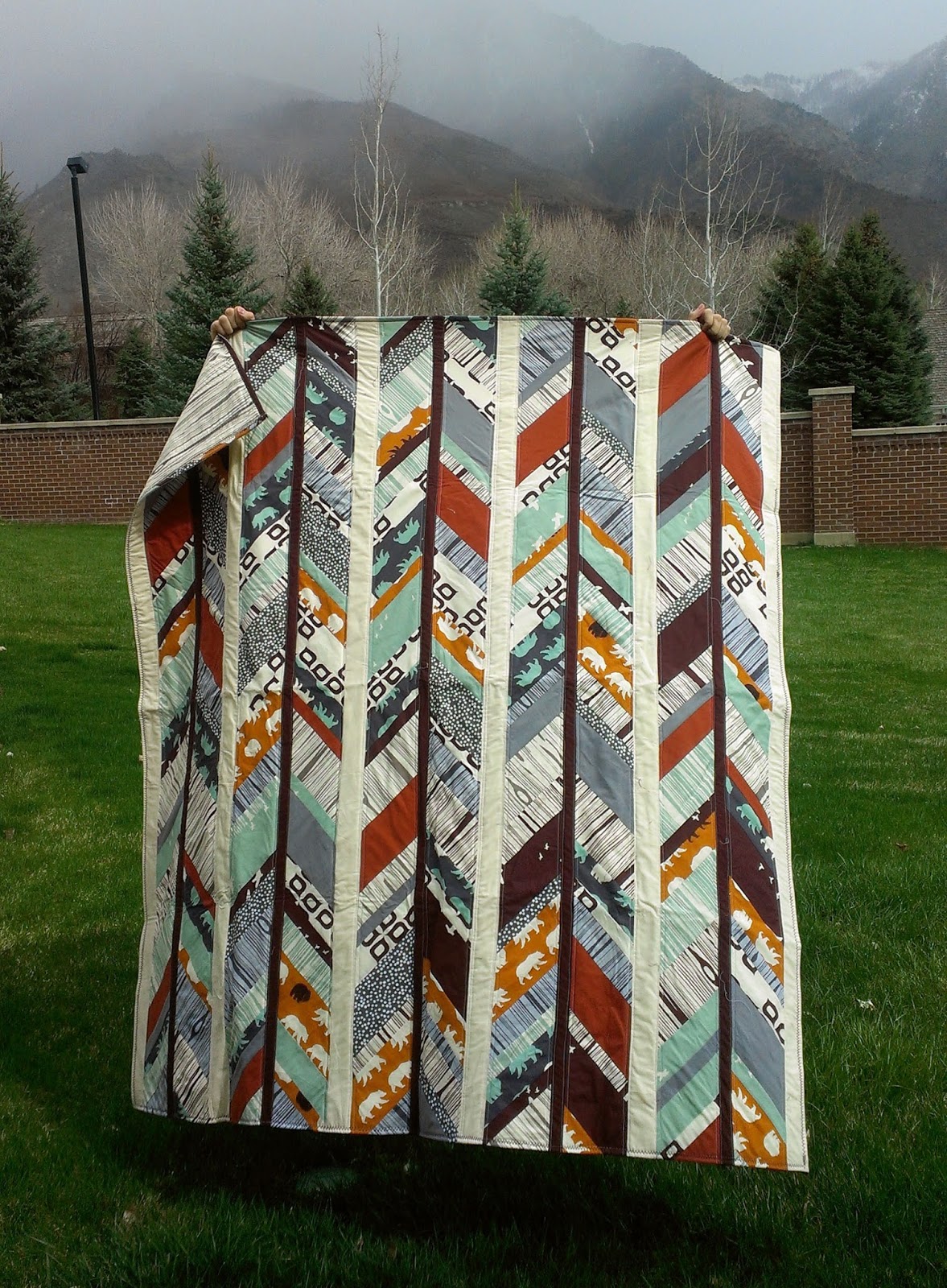 {white.house.diy} Herringbone Quilts in Two Ways