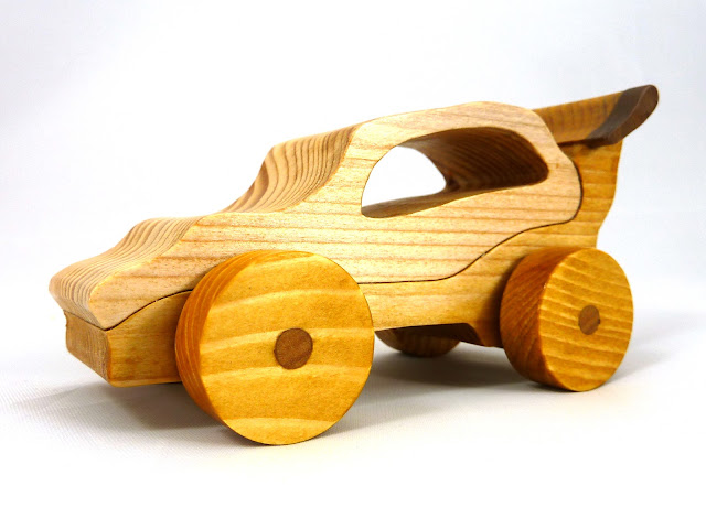 Handmade Wood Toy Car Sports Coupe From The Speedy Wheels Series