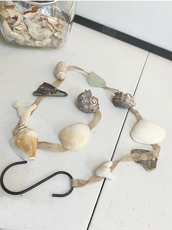 shell garland on an S hook